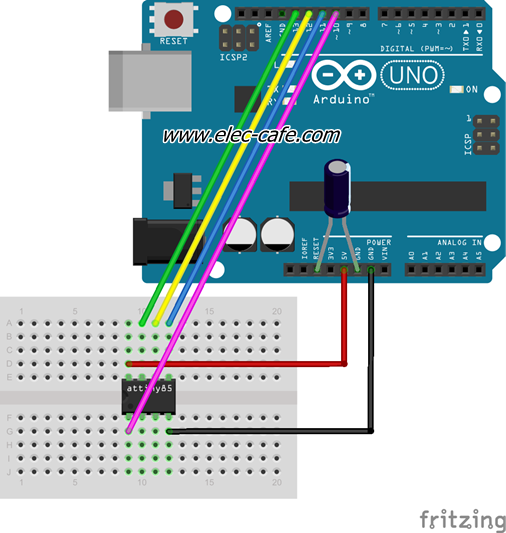 How to program ATtiny85 with Arduino UNO step by step