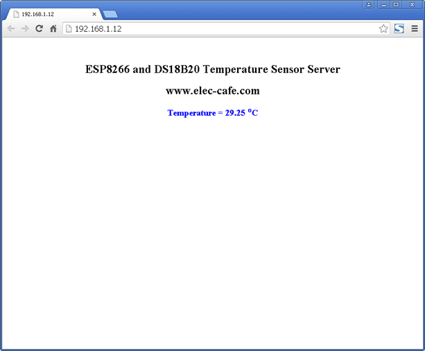 Temperature Sensor on the web with ESP8266 and DS18B20_02
