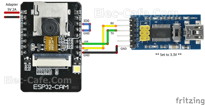 ESP32-CAM FT232RL USB Adapter