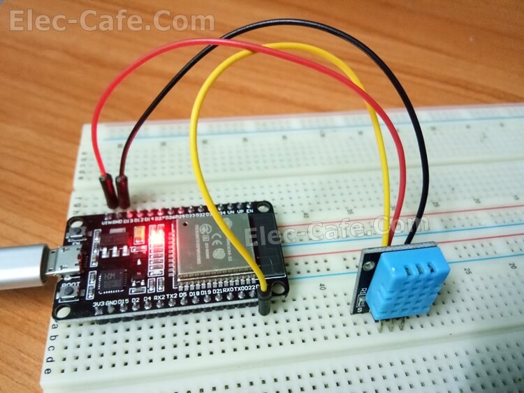 Connect DHT11 Module to ESP32 Module