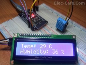 ESP32 and DHT11 show Temperature and Humidity on LCD Display