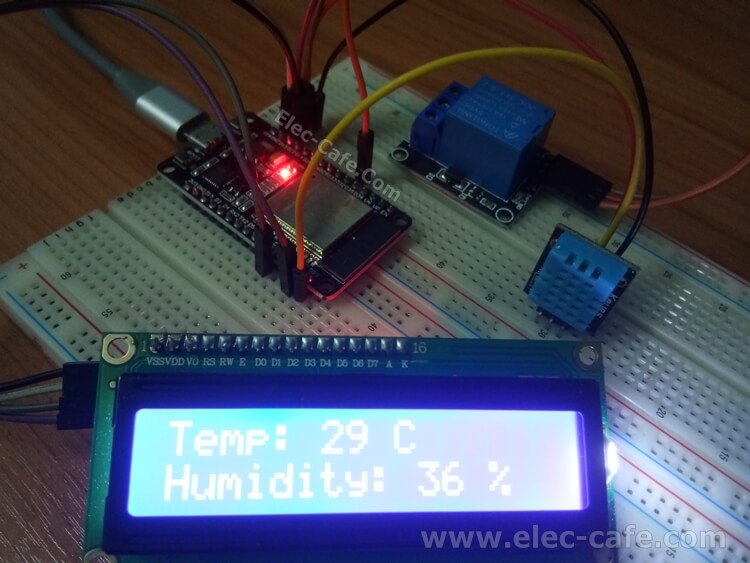 Show Temperature and Humidity from DHT11 Sensor